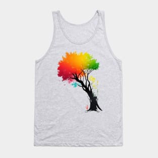 artistic colorful tree Tank Top